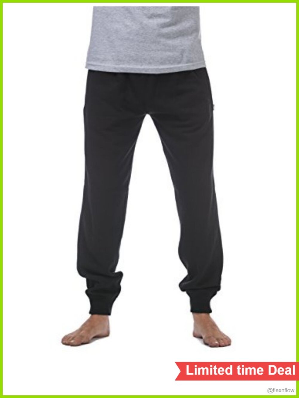 Men's Fleece Jogger Sweatpants Elastic Waist Drawstring Active Lounge Pants